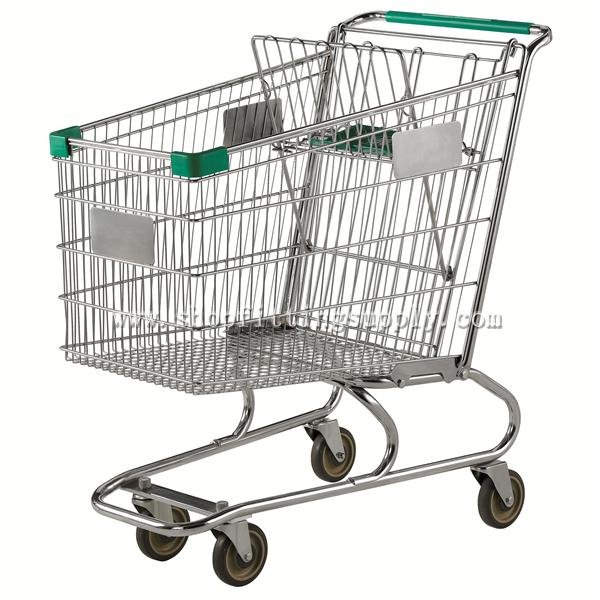 Grace Metal Chrome Shopping Cart GSW-180A Metal Shopping Trolley image1