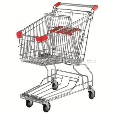 Metal Chrome Shopping Cart GSW-90