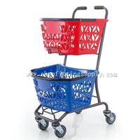 Japanese Style 4 Wheels Double Basket Cart GST-023